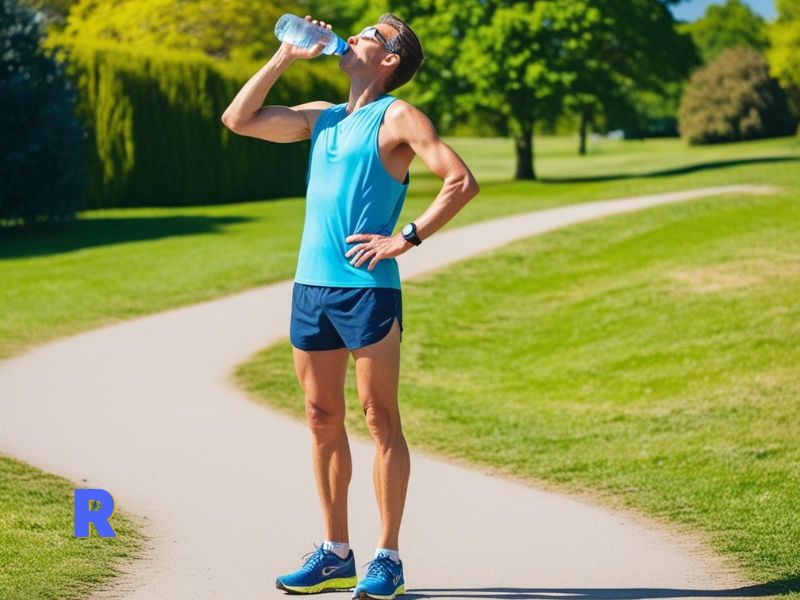 runner drink water during training-running routines